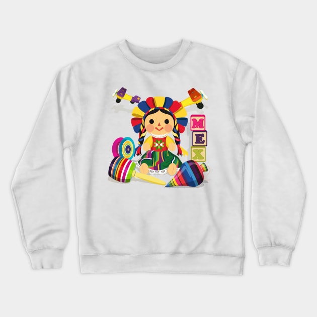 Mexican Toys! Crewneck Sweatshirt by Akbaly